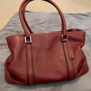 Coach brick red handbag